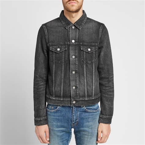 yves saint laurent coat mens|saint laurent black denim jacket.